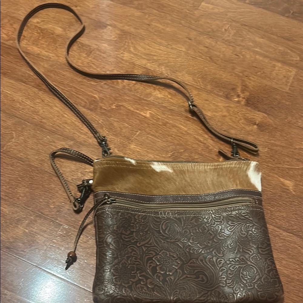 Myra Bag Brown Crossbody Bag with Adjustable Strap